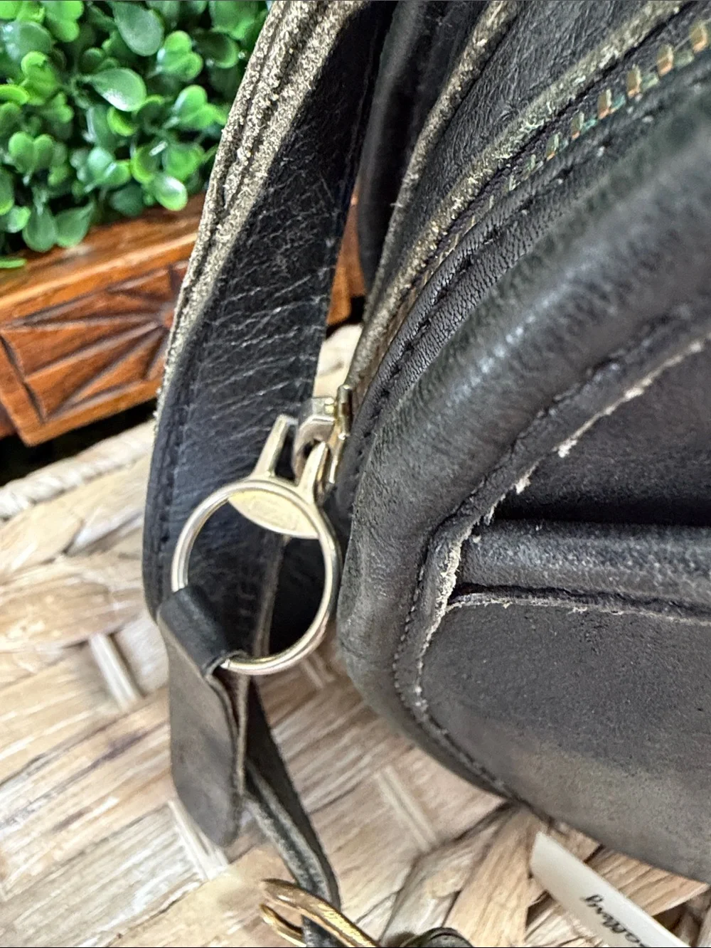 Coach Black Round Leather Crossbody Bag